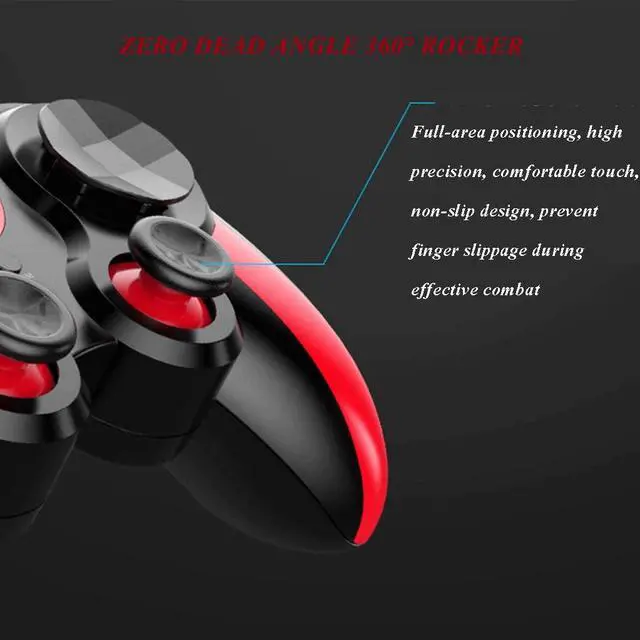 Alt view image 6 of 7 - Gamepad Controllers Mobile Game Controller Game Controller Game Controller Game Physics Aid Bluetooth Wireless Controller Game Artifact Direct (Color : Red, Size : 1510.55.4cm)
