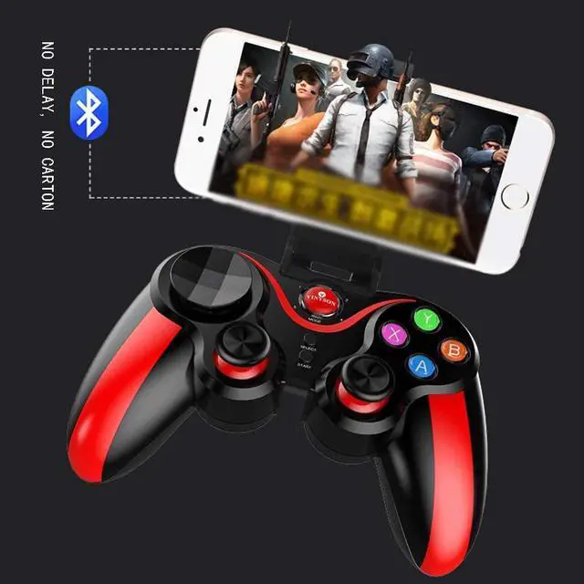 Alt view image 2 of 7 - Gamepad Controllers Mobile Game Controller Game Controller Game Controller Game Physics Aid Bluetooth Wireless Controller Game Artifact Direct (Color : Red, Size : 1510.55.4cm)