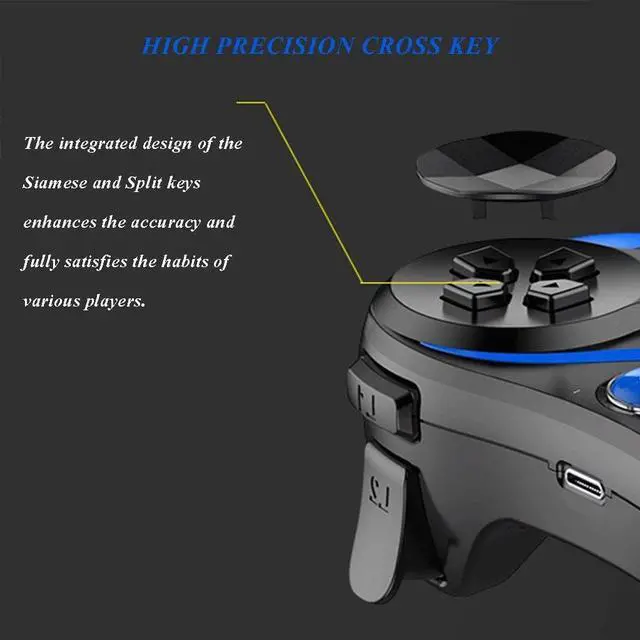Alt view image 6 of 7 - Gamepad Controllers Mobile Game Controller Game Controller Game Controller Game Physics Aid Bluetooth Wireless Controller Game Artifact Direct (Color : Blue, Size : 1510.55.4cm)