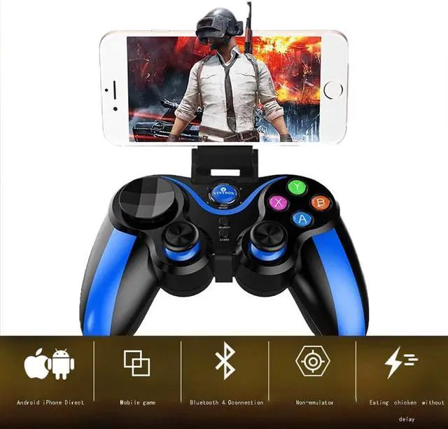 Alt view image 3 of 7 - Gamepad Controllers Mobile Game Controller Game Controller Game Controller Game Physics Aid Bluetooth Wireless Controller Game Artifact Direct (Color : Blue, Size : 1510.55.4cm)
