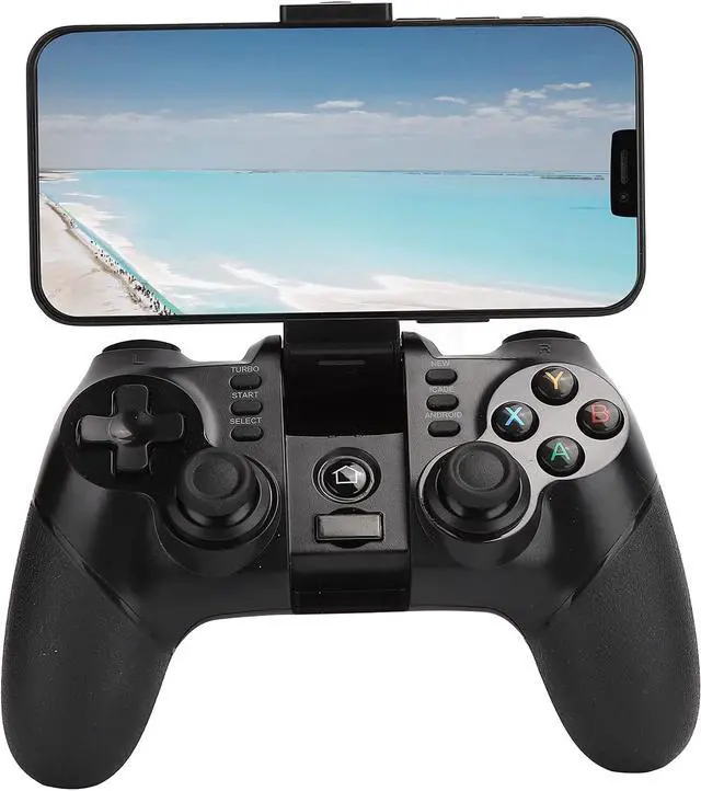 Alt view image 3 of 7 - Mxzzand Wireless Bluetooth Game Controller Game ABS Wireless Game Controller Controller for Smart Phone /Tablet/TV /PC /PS3 Game Console(Black)