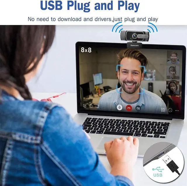 Alt view image 3 of 7 - Webcam with Microphone for Desktop,1080P HD USB Webcam Live Streaming Laptop PC Computer Web Camera for Video Calling Conferencing Recording Gaming, 3D Noise Reduction