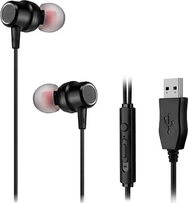 Main image of 8.2Ft Long Cord USB Earbuds with Mic for Computer, Noise-Isolating | In-Ear Headphones with Microphone, Compatible with Laptop, Desktop PC & Chromebook, Secure Fit and Lightweight, CGS-W7