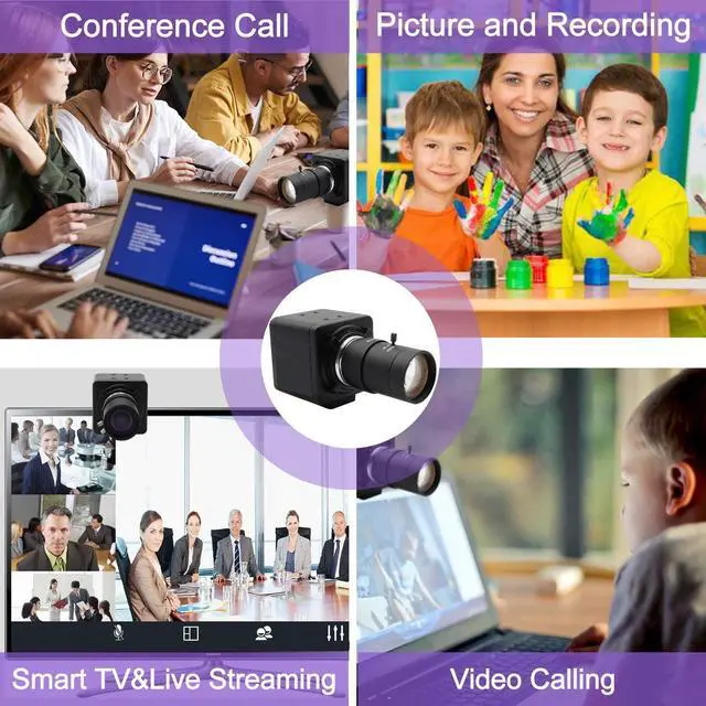 Alt view image 7 of 7 - 1080P Webcam 5-50mm Varifocal Lens USB Camera HD 2MP 0.01Lux Low Illumination IMX322/IMX323 Sensor Industrial Camera H.264 Webcamera PC Webcam for Raspberry PI Windows Android Linux MAC
