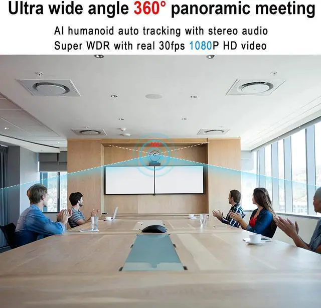 Alt view image 7 of 7 - HD Webcam USB 1080P Camera - AI Human-Shape Tracking HD Computer Camera, Adjustable View Laptop Desktop Full HD Camera Video Webcam for Zoom/Skype/Teams/OBS, PC Mac