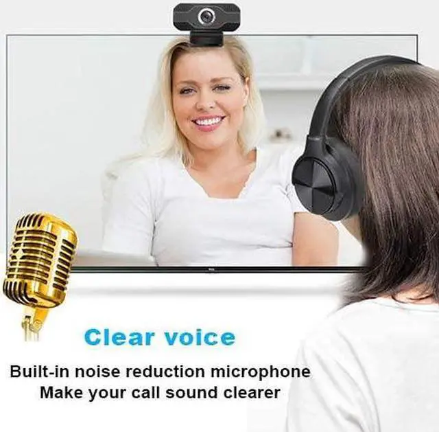 Alt view image 3 of 6 - 1080P Webcam with Microphone,Web Camera for Desktop Laptop Computer USB Plug and Play,for Windows,Mac OS,Linux,Andriod,for Video Streaming,Conference,Gaming,Online Classes