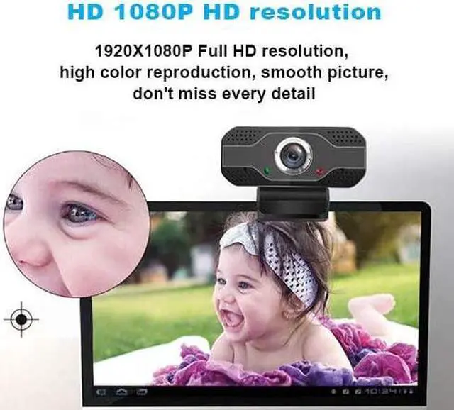 Alt view image 2 of 6 - 1080P Webcam with Microphone,Web Camera for Desktop Laptop Computer USB Plug and Play,for Windows,Mac OS,Linux,Andriod,for Video Streaming,Conference,Gaming,Online Classes