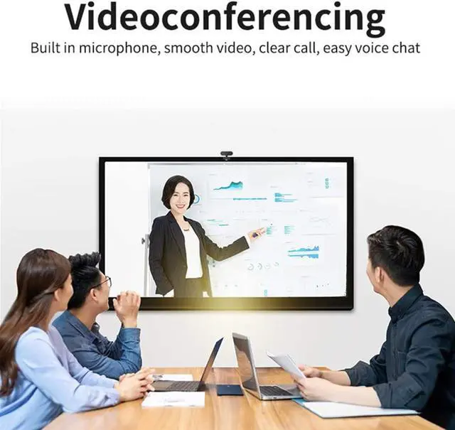 Alt view image 4 of 7 - Webcam Sansnail, Fixed PC Webcam, PC Camera with Full HD 1080P Microphone