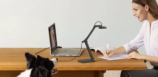 Alt view image 2 of 7 - Ipevo V4K PRO 8MP Ultra High Definition USB Document Camera Bundled with PageStay & Lens Cleaning Cloth,Mac,Windows,Chromebook Supports Live Demo,Web Conferencing, Distance Learning Remote Teaching