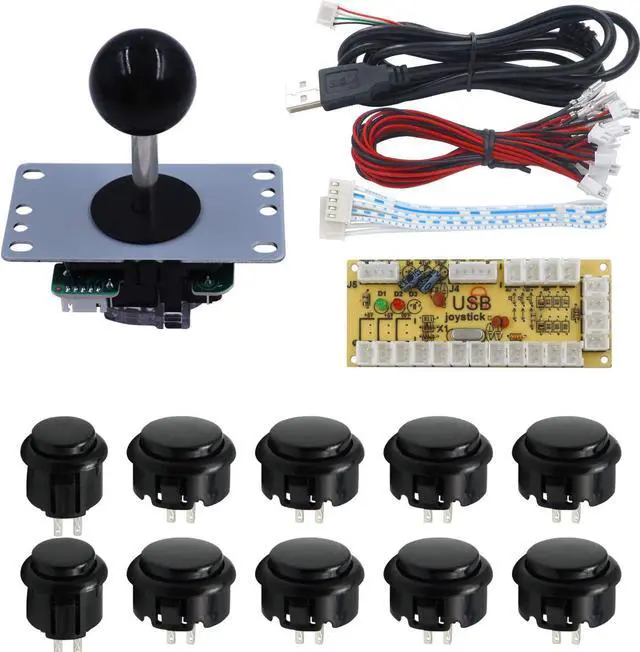 Main image of Arcade Game Controller Button Microswitch 8 Way Joystick Zero Delay USB Encoder Cable Stick DIY Kit for PC MAME Retropie Raspberry Pi