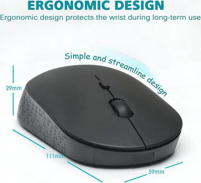 Alt view image 4 of 7 - YUMQUA 12 Pack Wireless Mouse Bulk, Slim 2.4G 3 Levels DPI Optical Silent Cordless Computer Mouse for Laptop Chromebook PC Windows MacBook, Black