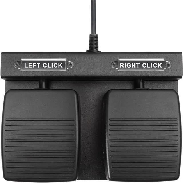 Alt view image 2 of 4 - ECS USB Dual Foot Pedal - Left & Right Mouse Click, Presentations, Ergonomic Design, Heavy Duty Metal Base, Plug & Play, Compatible with Windows/Mac, Free Your Hands, No Batteries Required