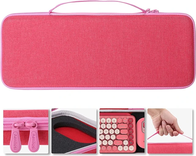 Alt view image 3 of 7 - Aenllosi Hard Case for Logitech POP ICON Combo/POP Keys KeyboardPink