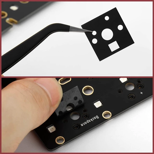 Alt view image 4 of 7 - RUNJRX IXPE Switch Pads, 0.5mm PCB Foam for 61/64/87/100/104/108 Hot Swap Keyboard - 120Pcs