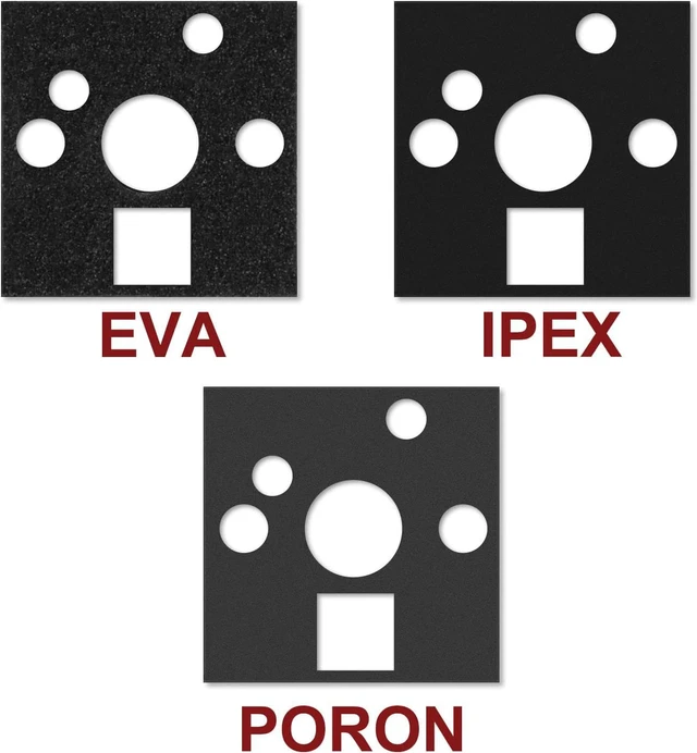 Alt view image 5 of 7 - RUNJRX IXPE Switch Pads, 0.5mm PCB Foam for 61/64/87/100/104/108 Hot Swap Keyboard - 120Pcs
