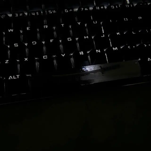 Alt view image 2 of 6 - Black White Knife Keycap Custom Space Bar Keycap for MX Mechanical Keyboard Unique Gifts for Friends