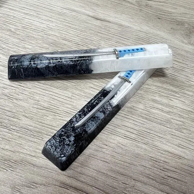 Alt view image 6 of 6 - Black White Knife Keycap Custom Space Bar Keycap for MX Mechanical Keyboard Unique Gifts for Friends