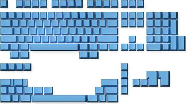 Main image of Ranked Blank Premium Keycap Set | 1.4 mm Thick PBT | Cherry Profile for Mechanical Keyboard (Blue Malibu, 139 Keys)