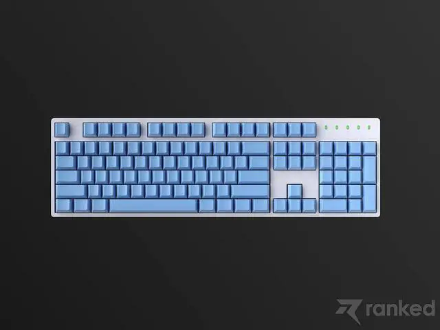 Alt view image 6 of 6 - Ranked Blank Premium Keycap Set | 1.4 mm Thick PBT | Cherry Profile for Mechanical Keyboard (Blue Malibu, 139 Keys)
