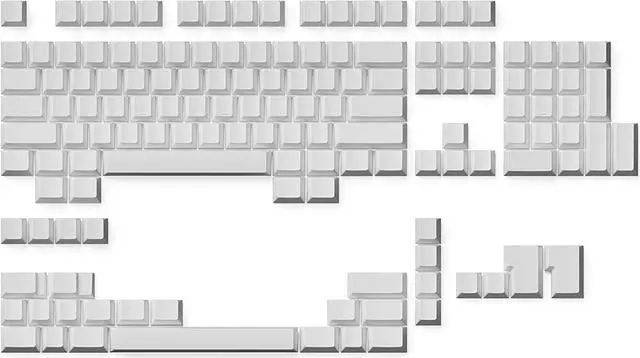 Main image of Ranked Blank Premium Keycap Set | 1.4 mm Thick PBT | Cherry Profile for Mechanical Keyboard (White, 139 Keys)