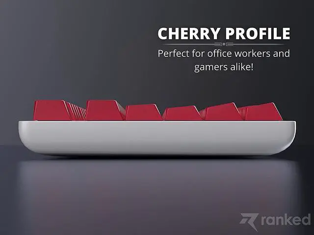Alt view image 4 of 7 - Ranked Blank Premium Keycap Set | 1.4 mm Thick PBT | Cherry Profile for Mechanical Keyboard (Red, 139 Keys)