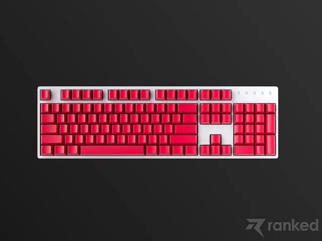 Alt view image 7 of 7 - Ranked Blank Premium Keycap Set | 1.4 mm Thick PBT | Cherry Profile for Mechanical Keyboard (Red, 139 Keys)