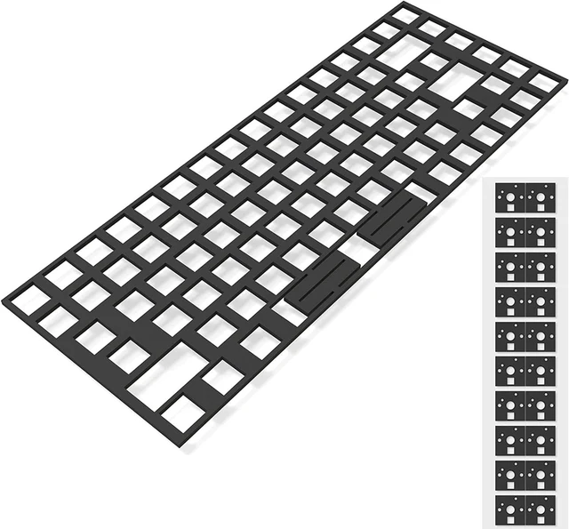 Main image of Poron Keyboard Accessories: 84 Layout PCB Foam, 120 Switch Pads, Sound Dampeners for Custom Mechanical Keyboards