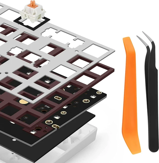 Alt view image 2 of 7 - Poron Keyboard Accessories: 84 Layout PCB Foam, 120 Switch Pads, Sound Dampeners for Custom Mechanical Keyboards
