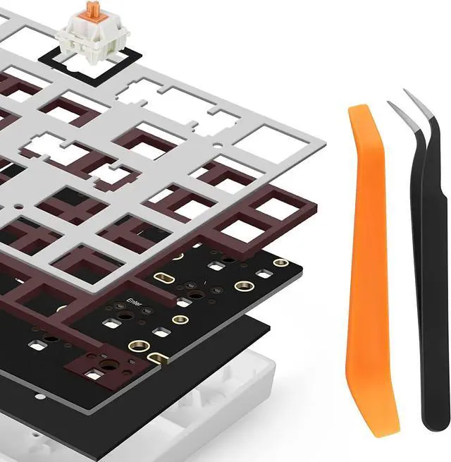 Alt view image 2 of 7 - Poron PCB Foam 96 Layout, Switch Pads 120Pcs and Sound Dampeners for Custom Keyboard