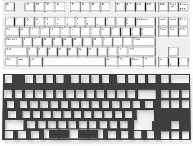 Alt view image 3 of 7 - Poron PCB Foam 87 Layout Switch Pads 120Pcs and Sound Dampeners for Custom Keyboard