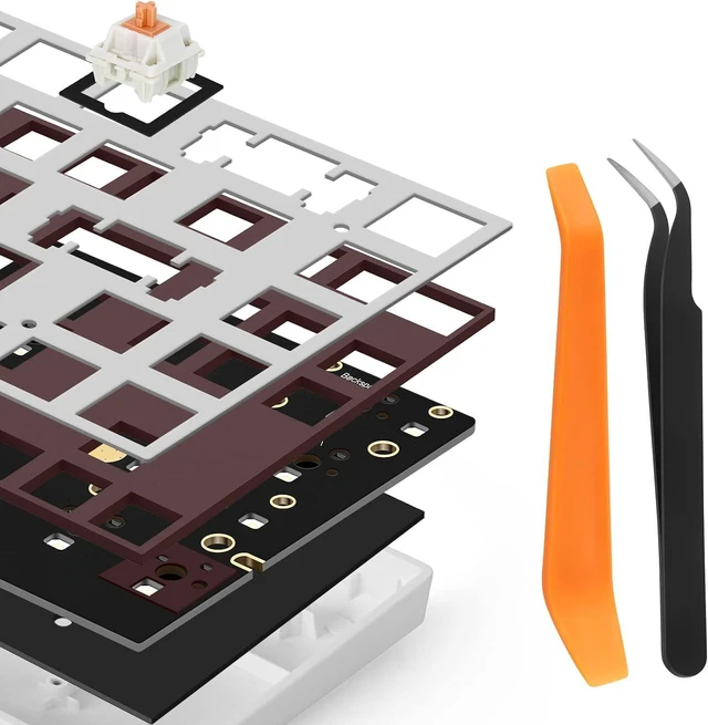 Alt view image 2 of 7 - Poron PCB Foam 87 Layout Switch Pads 120Pcs and Sound Dampeners for Custom Keyboard