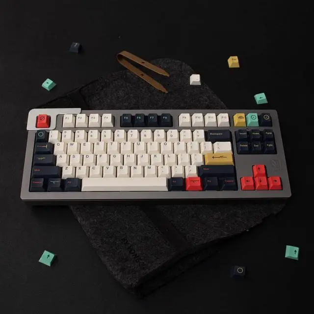 Alt view image 4 of 7 - Metropolis Keycaps 129 Keys Dye Sub Cherry Profile Keycaps Set Fit foe 61/64/87/104/108 Cherry Mx Switches Mechanical Keyboard