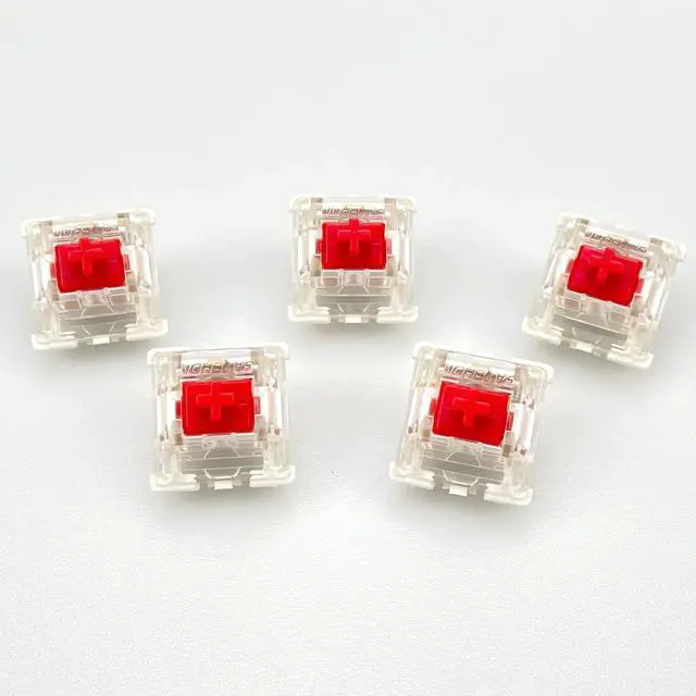 Alt view image 4 of 7 - kutethy Gateron G Red Pro Switches Pre-lubed 3pin RGB SMD Linear for Gaming Mechanical Keyboard (72 Pcs, Red)