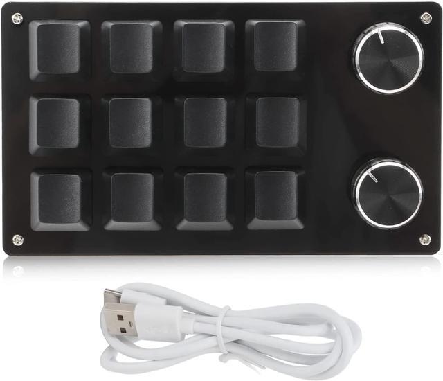 Dioche One Handed Macro Mechanical Keyboard Portable USB Mini 12