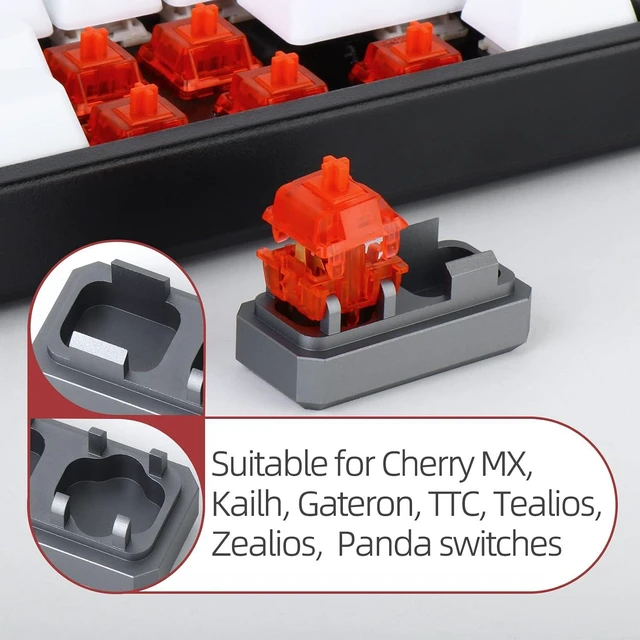 Alt view image 3 of 7 - YIMAGUJRX 32 Switches Acrylic Lube Station,Keyboard Lube Kit,Switch Opener,Switch Lube,Switch Puller,Keycap Puller,Switch Lube Tool for Custom Mechanical Keyboard (12Pcs)