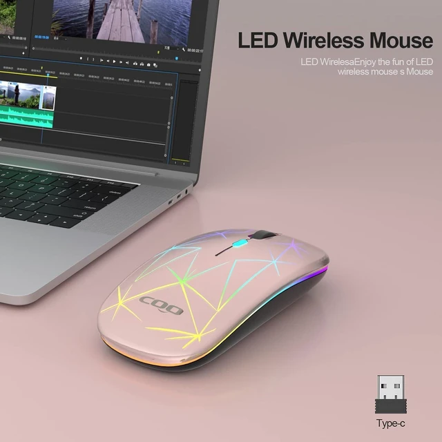 Alt view image 5 of 7 - TaIYanG Wireless Mouse, 2.4G Slim Rechargeable Bluetooth Mouse for Laptop