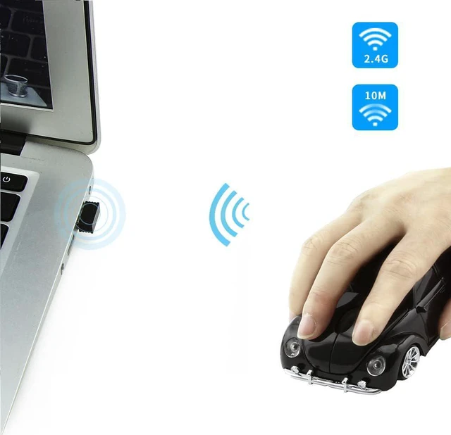 Alt view image 2 of 4 - elec Space Usbkingdom 2.4GHz Wireless Mouse Cool 3D Sport Car Shaped Ergonomic Optical Cordless Mice with USB Receiver for PC Laptop Computer 1600DPI 3 Buttons Black
