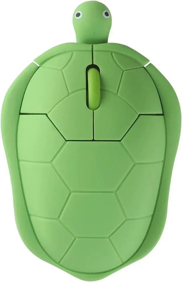 Alt view image 2 of 6 - YOCUNKER Wireless Mouse 2.4Ghz Turtle Shape Cute Animal Design M Size Silent Click USB Optical Mouse Lightweight Cute Character Mouse for Kids Compatible with PC/Laptop/Computer/MacBook (Green)