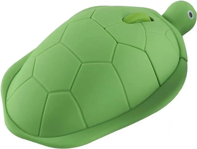 Alt view image 3 of 6 - YOCUNKER Wireless Mouse 2.4Ghz Turtle Shape Cute Animal Design M Size Silent Click USB Optical Mouse Lightweight Cute Character Mouse for Kids Compatible with PC/Laptop/Computer/MacBook (Green)