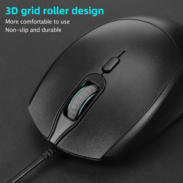 Alt view image 2 of 7 - Sherr 24 Pcs Computer Mouse Pack Bulk Wired Silent USB Optical Corded Mouse with 3 Adjustable DPI Computer Mice Compatible with Laptop Desktop School Office Business Home Supplies
