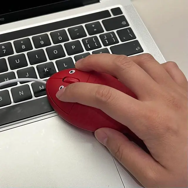 Alt view image 4 of 6 - YOCUNKER Wired Mouse Fish Shape Corded Mouse 3-Button 1200DPI Optical USB Computer Mice with 3.9FT Cord for Laptop, Chromebook, PC, Desktop, Mac, Notebook-Red