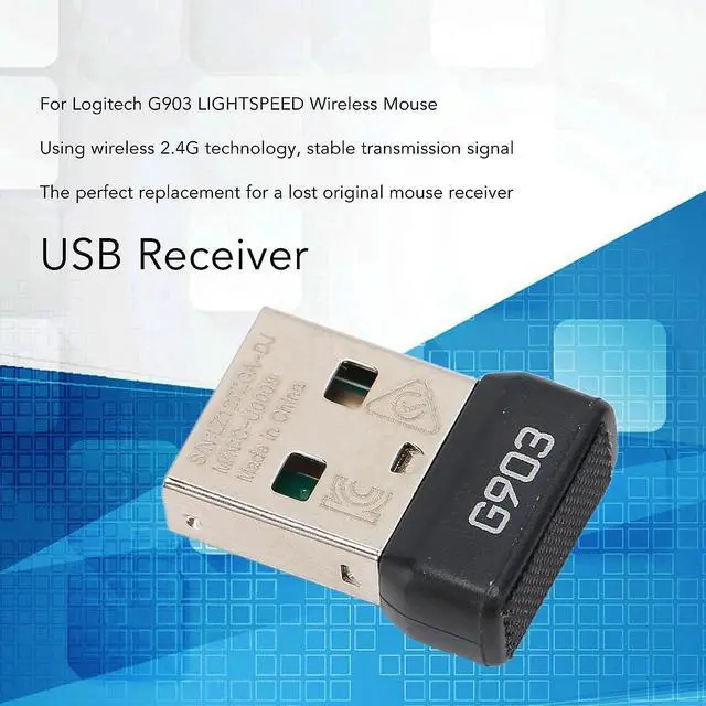 Alt view image 3 of 7 - USB Dongle Mouse Receiver Adapter Replacement for G903 Wireless Mouse, 2.4GHz Wireless Stable Signal, Small Portable USB Receiver Gaming Mouse Adapter