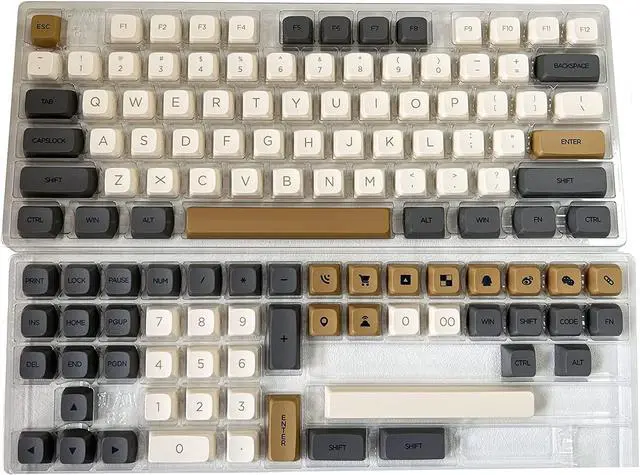Alt view image 5 of 6 - Guffercty kred XDA Profile Keycaps 125 Retro PBT Key Cap Cover Set Dye Sublimation ANSI US Layout for Cherry Mx Switch Mechanical Keyboard (XDA/Ember)