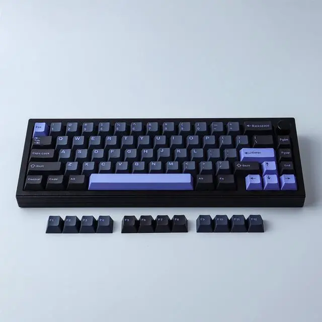 Alt view image 7 of 7 - Hyekit Keycaps 172 Keys Custom Keycaps Double Shot ABS Keycap Set 6.25u 7u Cherry Profile for Cherry Gateron MX Switches Mechanical Keyboard (Nightshade)