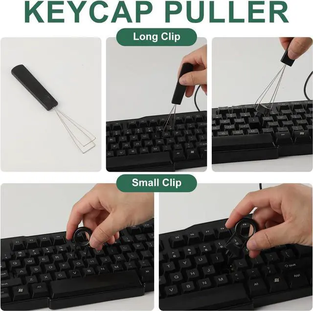 Alt view image 3 of 6 - Set of 5pcs Keyboard Cleaning Tools, Keycap Remover Key Switch Puller Keycap Puller Kit with Keycap Tweezers for Hot Swappable Mechanical Keyboards