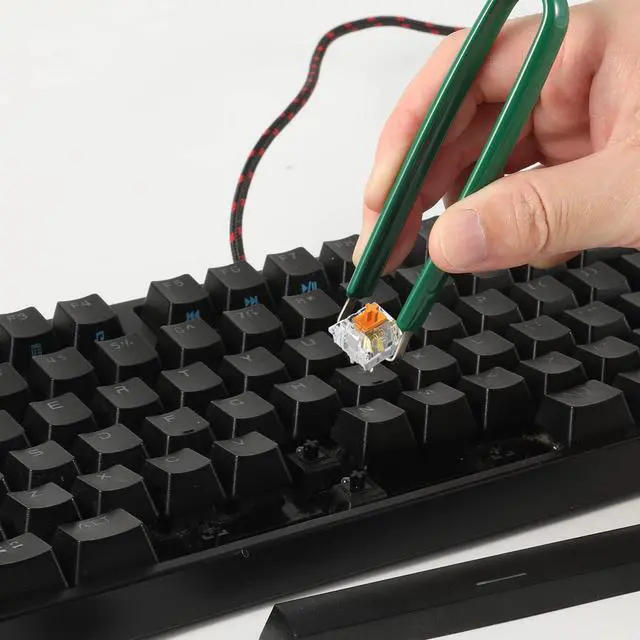 Alt view image 5 of 6 - Set of 5pcs Keyboard Cleaning Tools, Keycap Remover Key Switch Puller Keycap Puller Kit with Keycap Tweezers for Hot Swappable Mechanical Keyboards