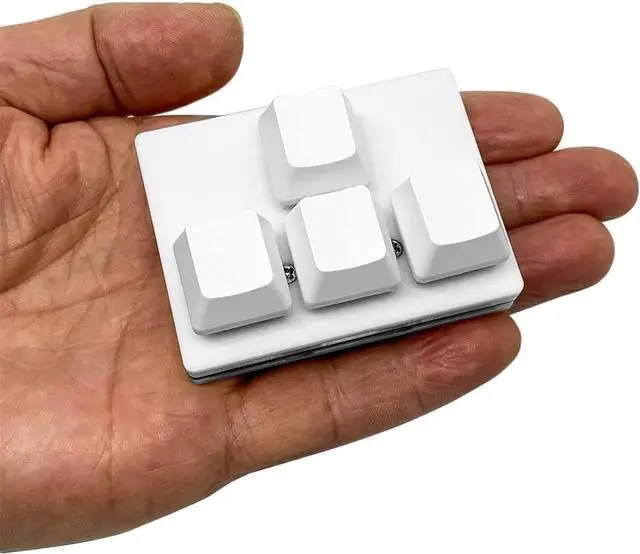 Alt view image 3 of 7 - USB Mini 4-Key Keypad One-Handed Mechanical Gaming Keyboard Programming Macro Pad RGB Keypad for Windows Mac OSU HID Standard Keyboard with Red Hot Swappable Switch USB-C Keyboards