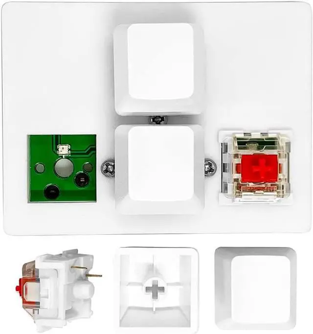 Alt view image 5 of 7 - USB Mini 4-Key Keypad One-Handed Mechanical Gaming Keyboard Programming Macro Pad RGB Keypad for Windows Mac OSU HID Standard Keyboard with Red Hot Swappable Switch USB-C Keyboards