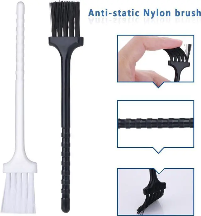 Alt view image 3 of 7 - TIESOME 2 Pcs Keycap Puller Switch Puller+2 Pcs Keyboard Cleaning Brush, Stainless Steel Keycap Removal Tool for Mechanical Keyboard Clean Computer Cleaning Keyboard Fixing Kit