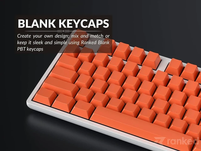 Alt view image 3 of 6 - Ranked Blank Premium Keycap Set | 1.4 mm Thick PBT | Cherry Profile for Mechanical Keyboard (Coral, 139 Keys)